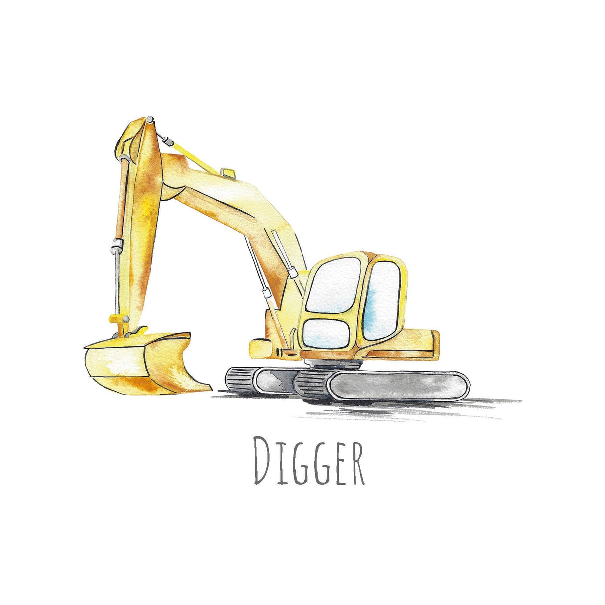 Digger Construction Site Greeting Card | Katie Hipwell Design