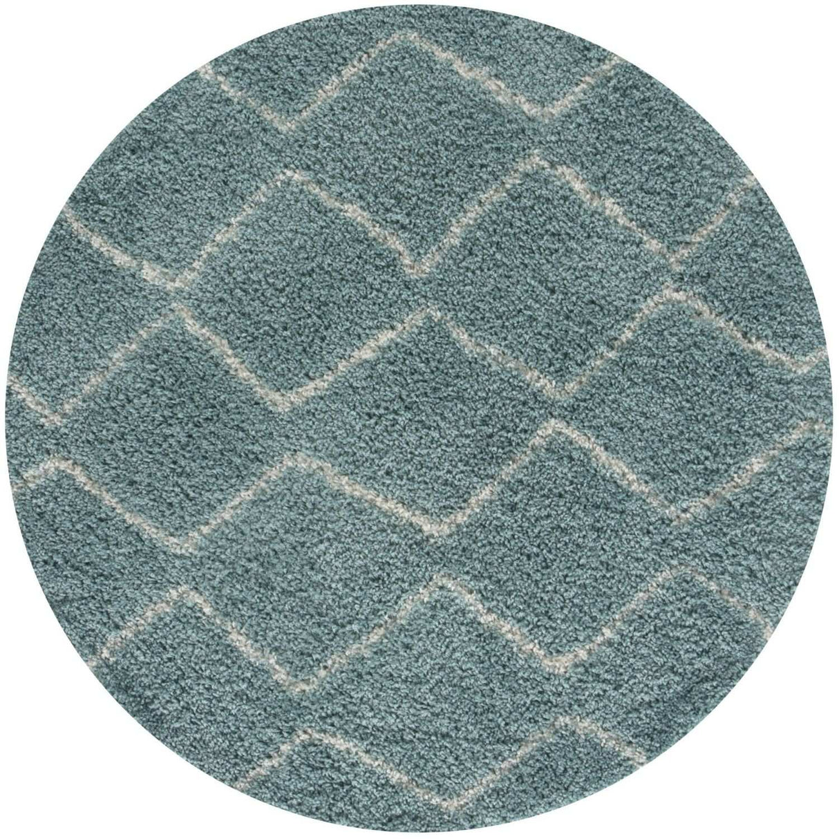 Moroccan Duck Egg Blue Shaggy Rug 850