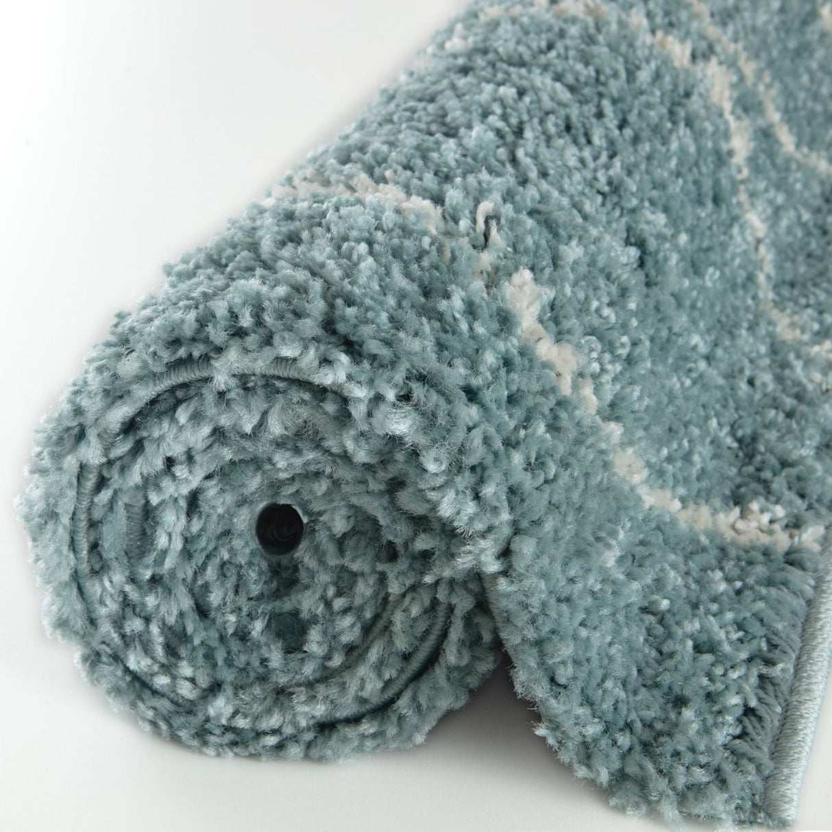 Moroccan Duck Egg Blue Shaggy Rug 850