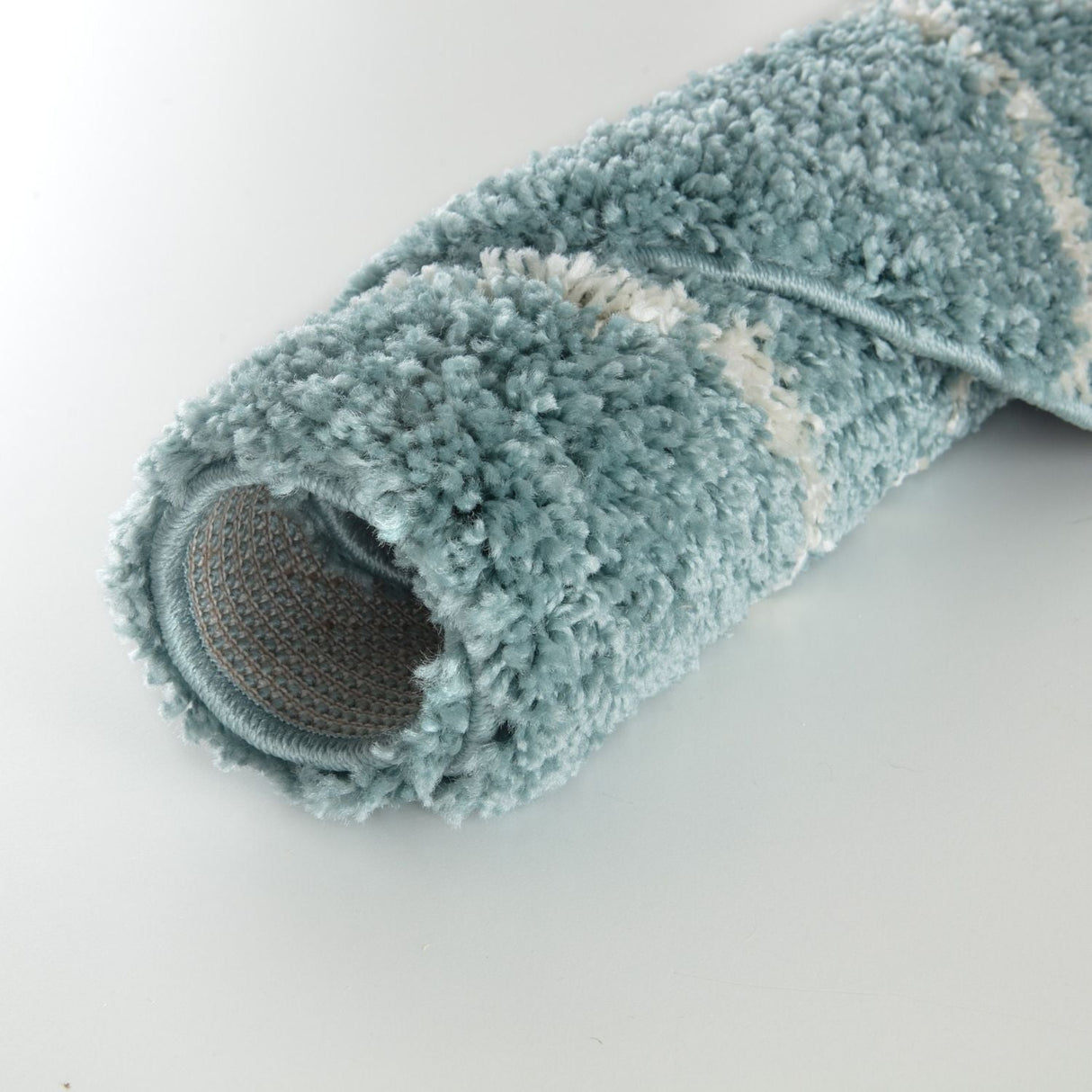 Moroccan Duck Egg Blue Shaggy Rug 850