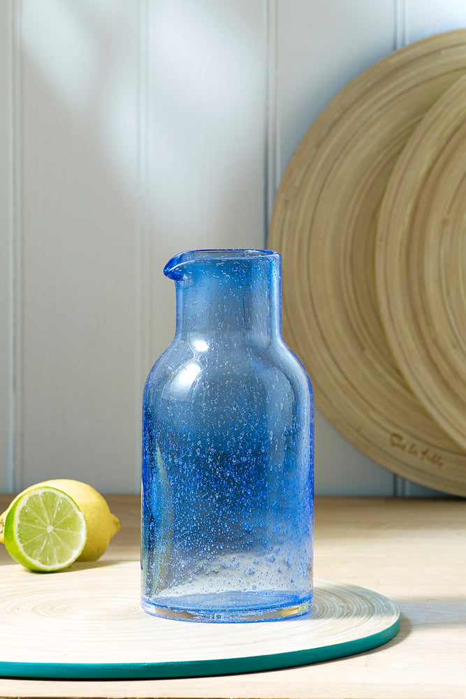 Sur La Table Blue Glass Carafe - 1.4L