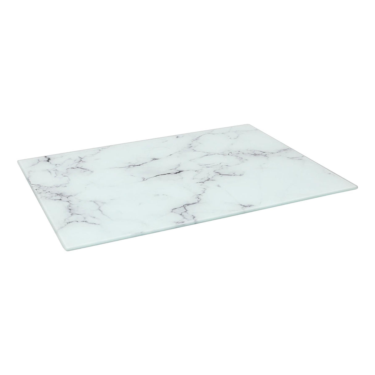 Rinkit Rectangle Glass Chopping Board Marble - 40cm x 30cm