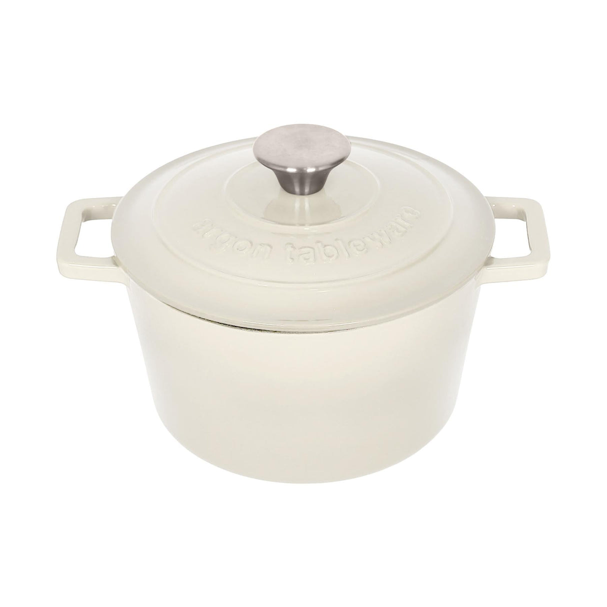 Rinkit Pebble Gloss Round Cast Iron Casserole Dish - 2.8L