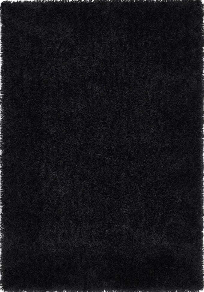 Chicago Black Shaggy Rug by The Rugs