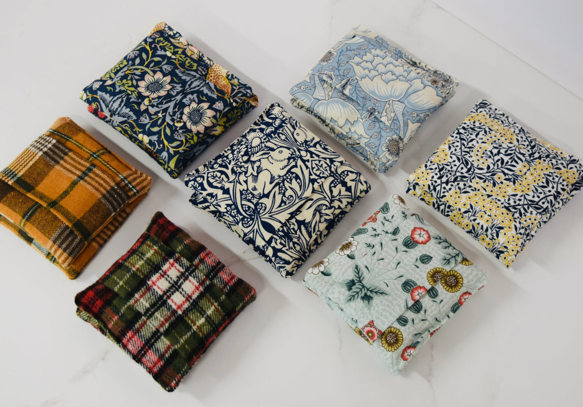 Lou-bees Soft Burnt Orange Highland Tartan Hand Warmers
