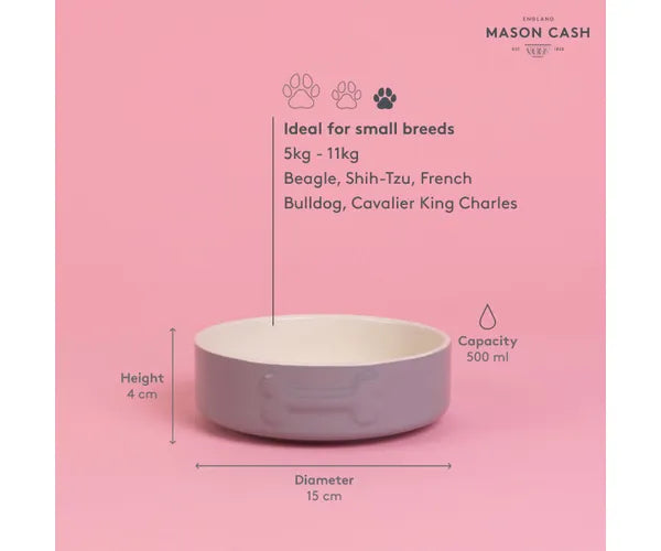 Mason Cash Colour Mix Dog Bowl, 15cm, Grey