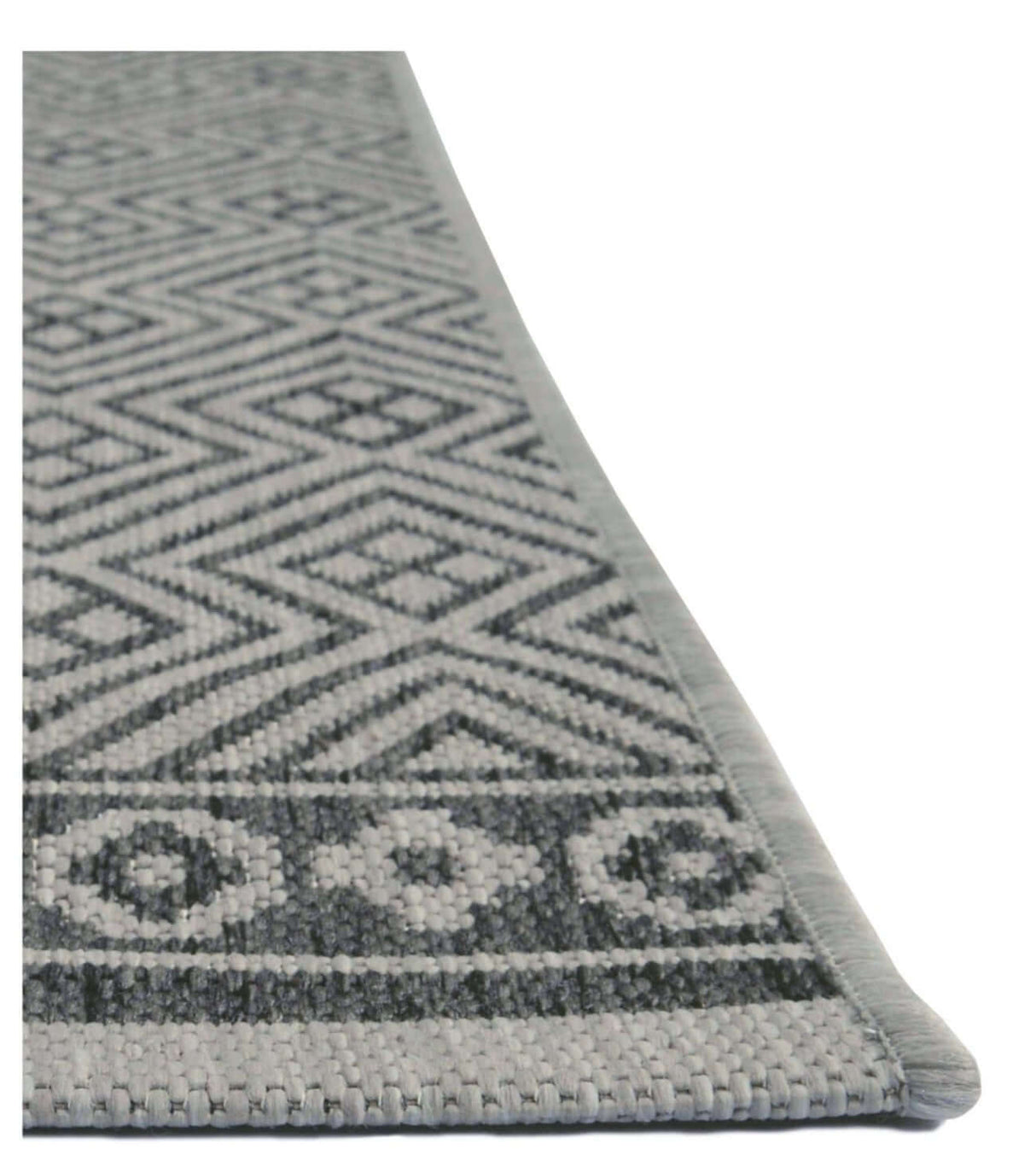 County Geo Grey Indoor‑Outdoor Rug by The Rugs