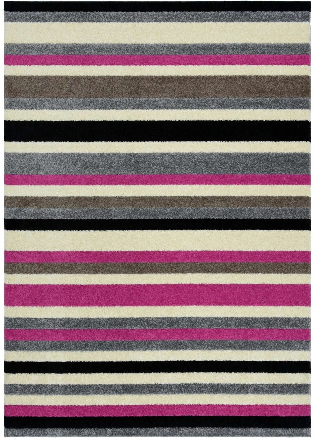 Linea Striped Pink Washable Rug