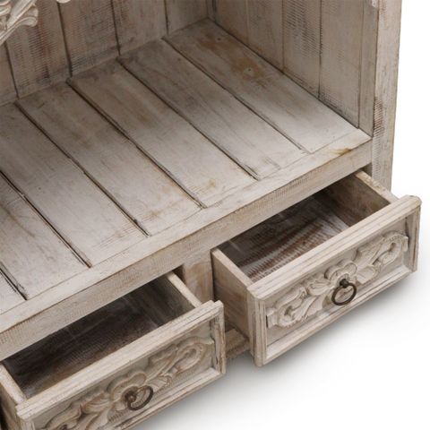 HatiNest Albasia Bathroom Cabinet Whitewash