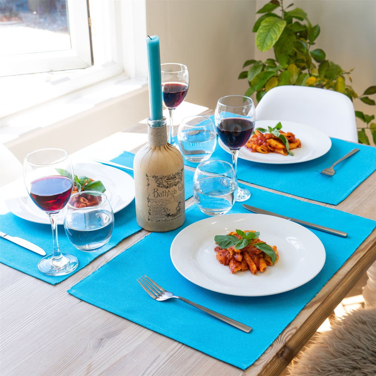 Rinkit Ribbed Cotton Placemats with Table Runner