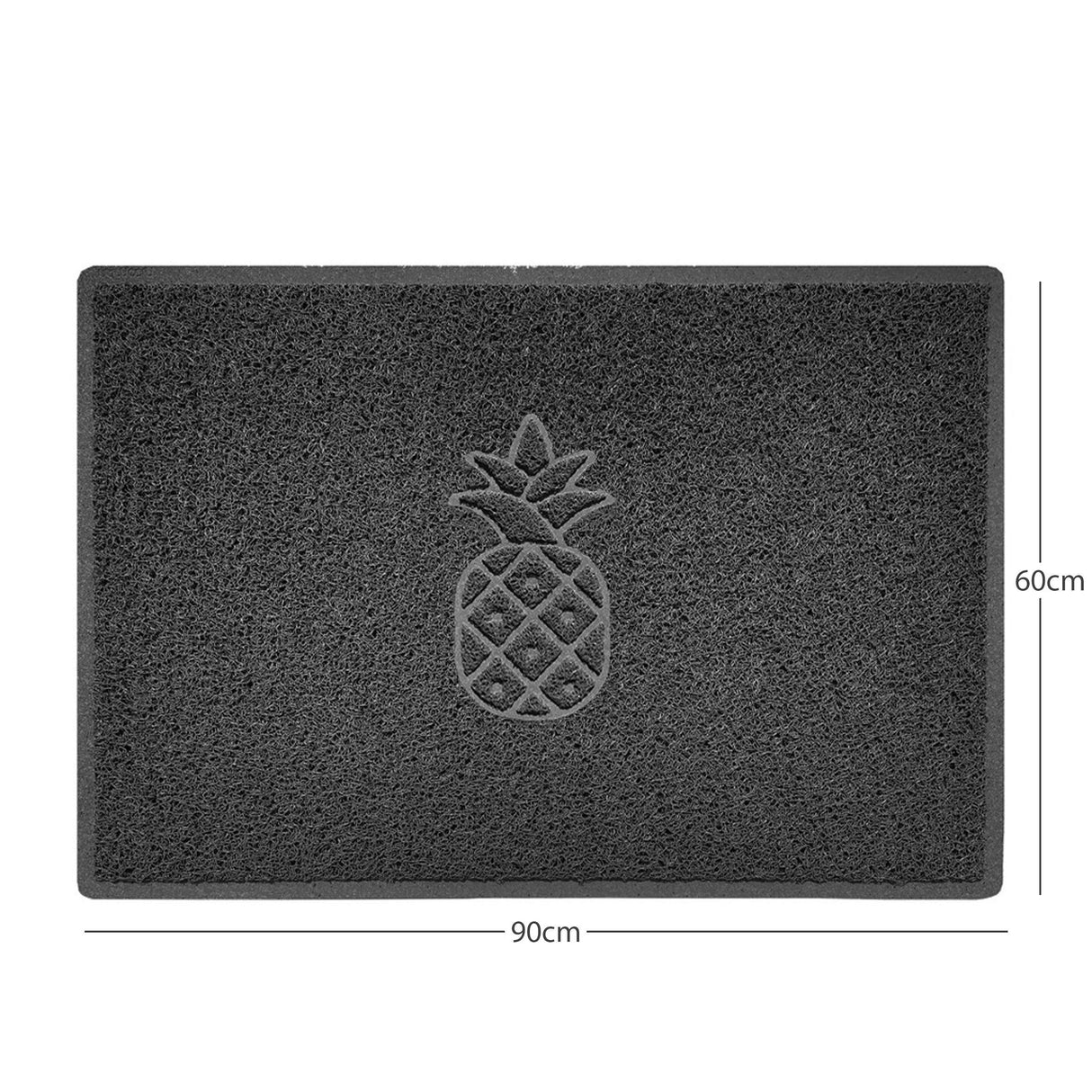Nicoman Embossed Pineapple Grey Spaghetti Door Mat