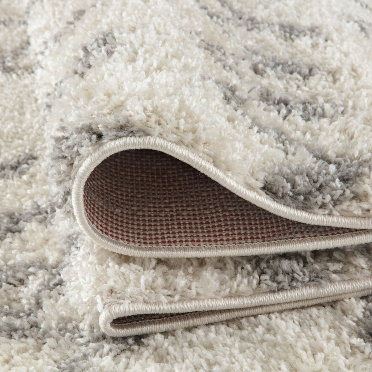 Moroccan Ivory Grey Shaggy Rug 900 | The Rugs