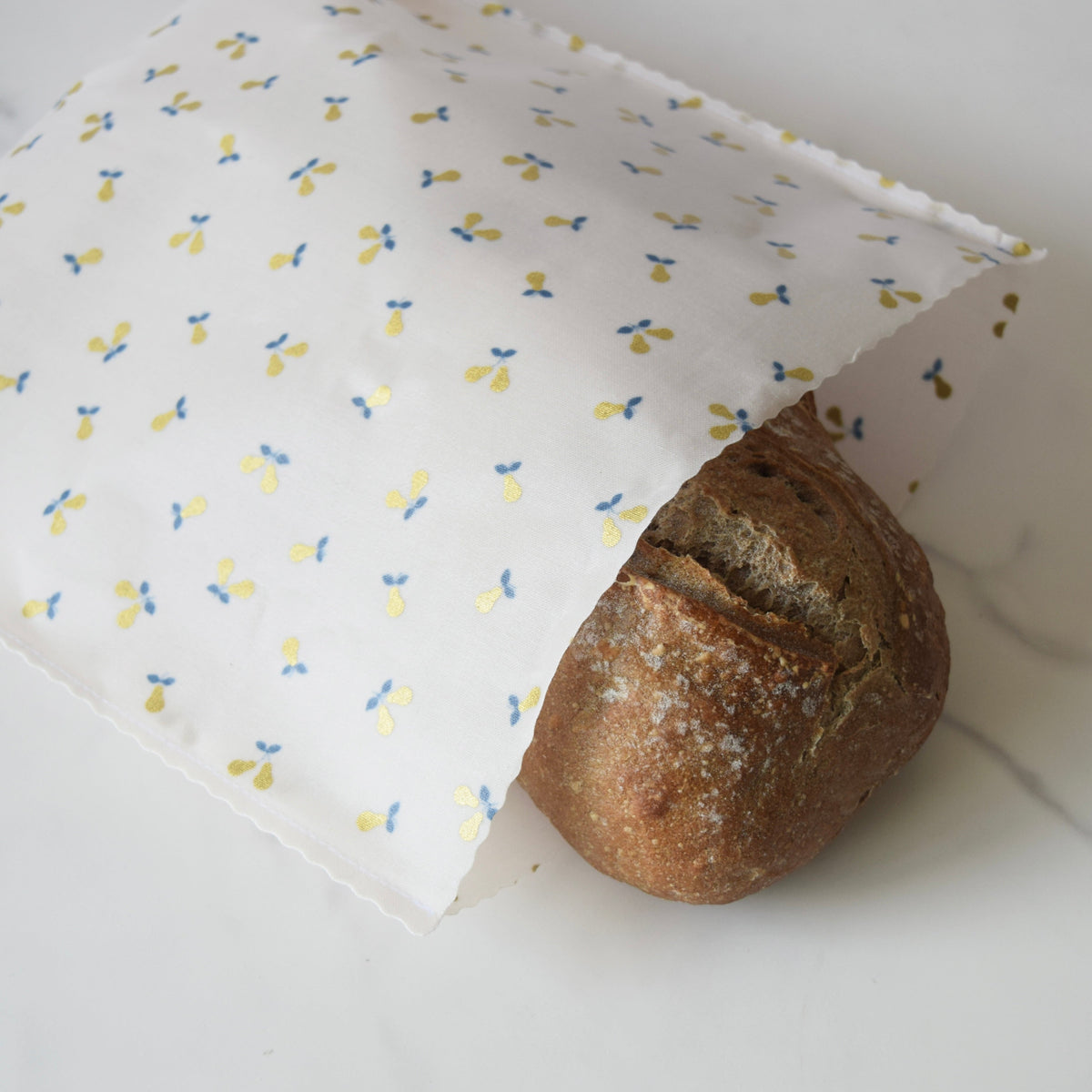 Lou-bees Gold Metallic Pears Beeswax Bag