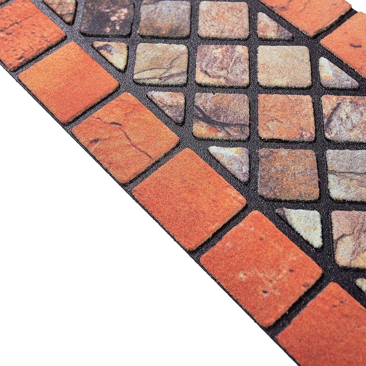 Nicoman Eco-Friendly Rubber Step Mat - Red Border