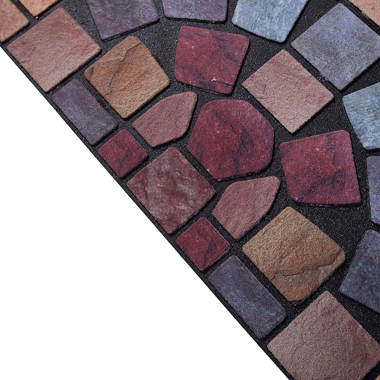 Nicoman Halfmoon Tile Barrier Doormat - Blue Edge