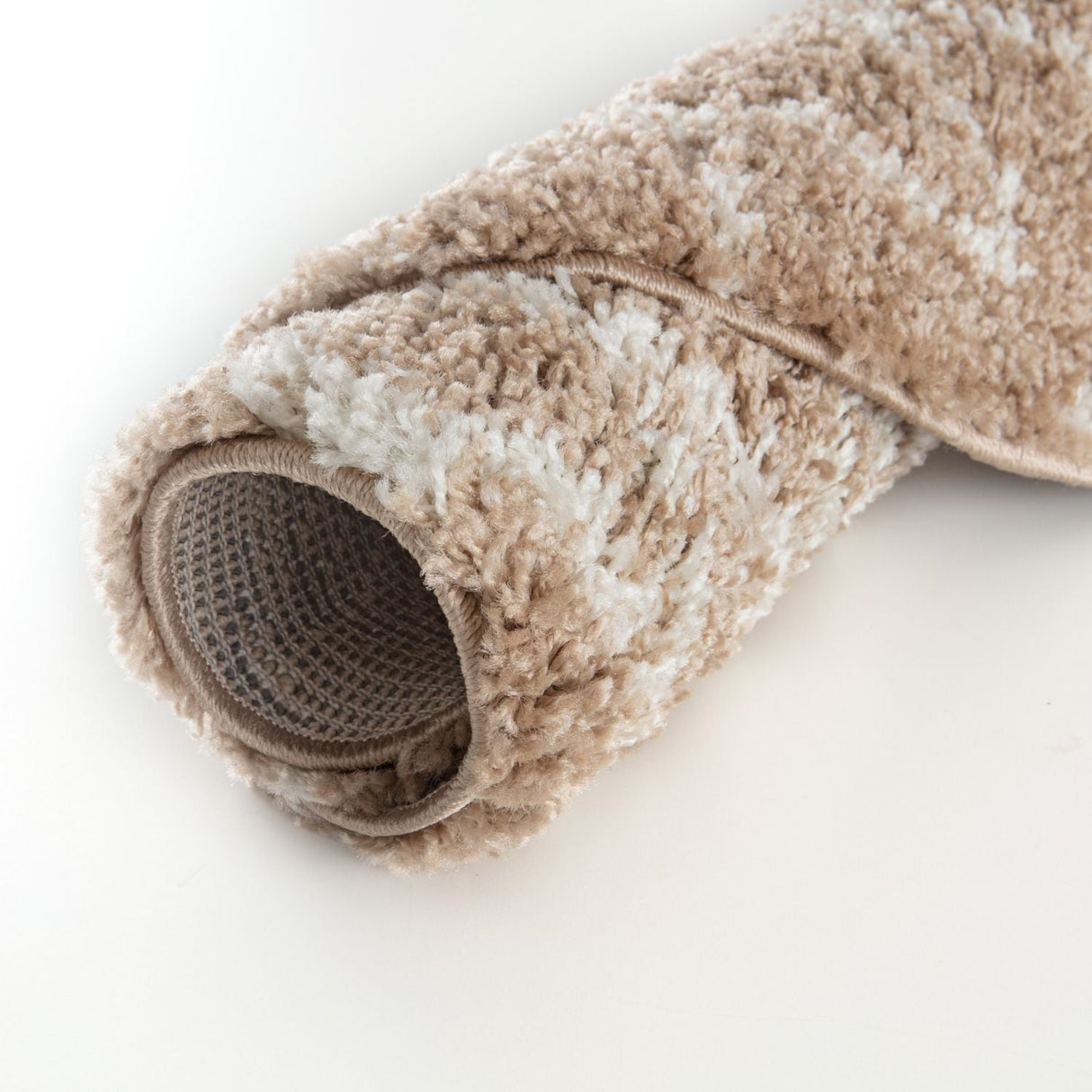 Moroccan Beige Shaggy Rug 920 by The Rugs