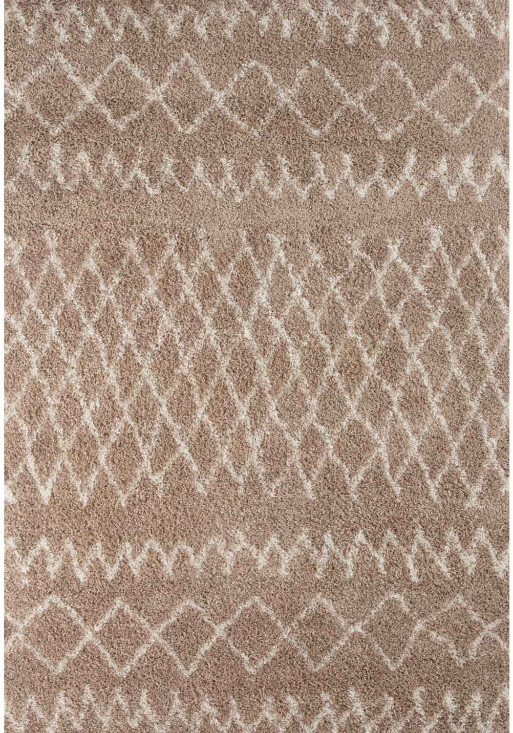 Moroccan Beige Shaggy Rug 920 by The Rugs