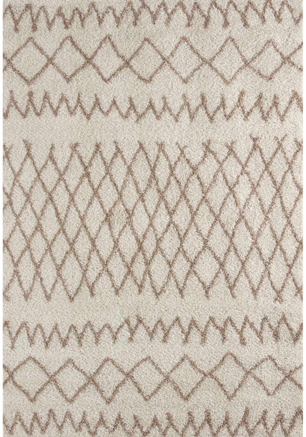 Moroccan Ivory Beige Shaggy Rug | 100% polypropylene