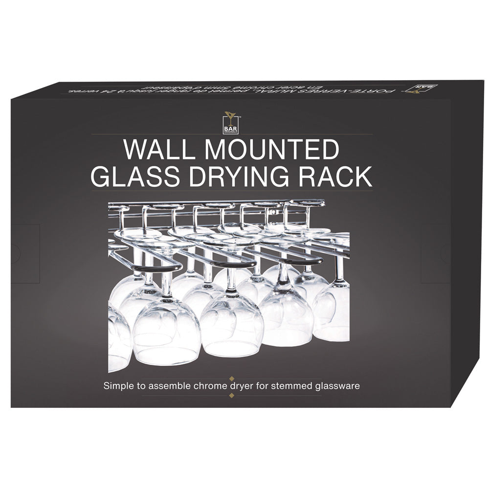Jeray Bar Originale Wall Mounted Glass Drying Rack, 5 Sections
