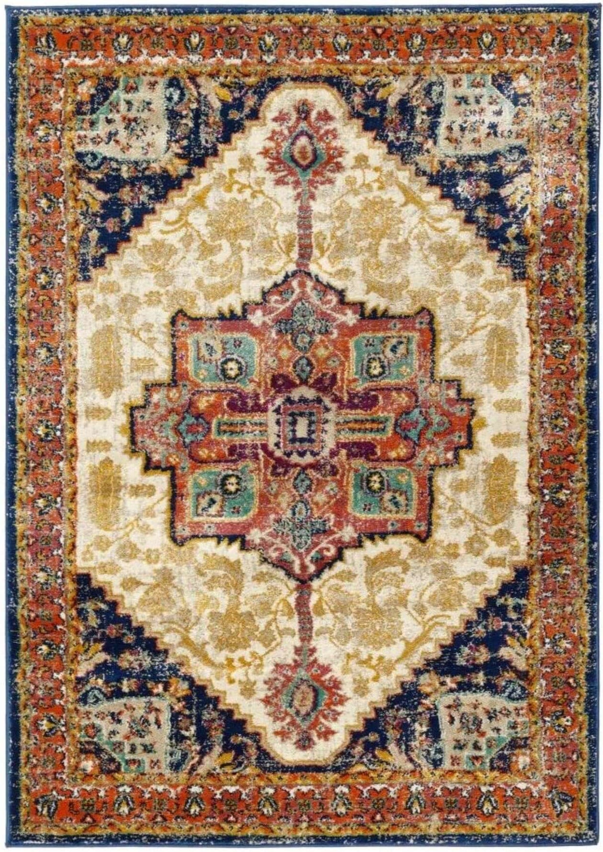 Granada Multicolour Vintage Rug Amber by The Rugs