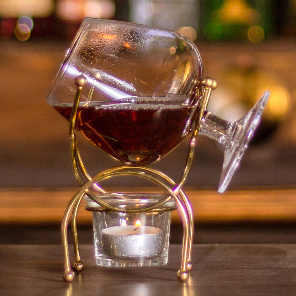 Jeray Bar Orignale Brandy Warmer Set Deluxe Gold, 300ml