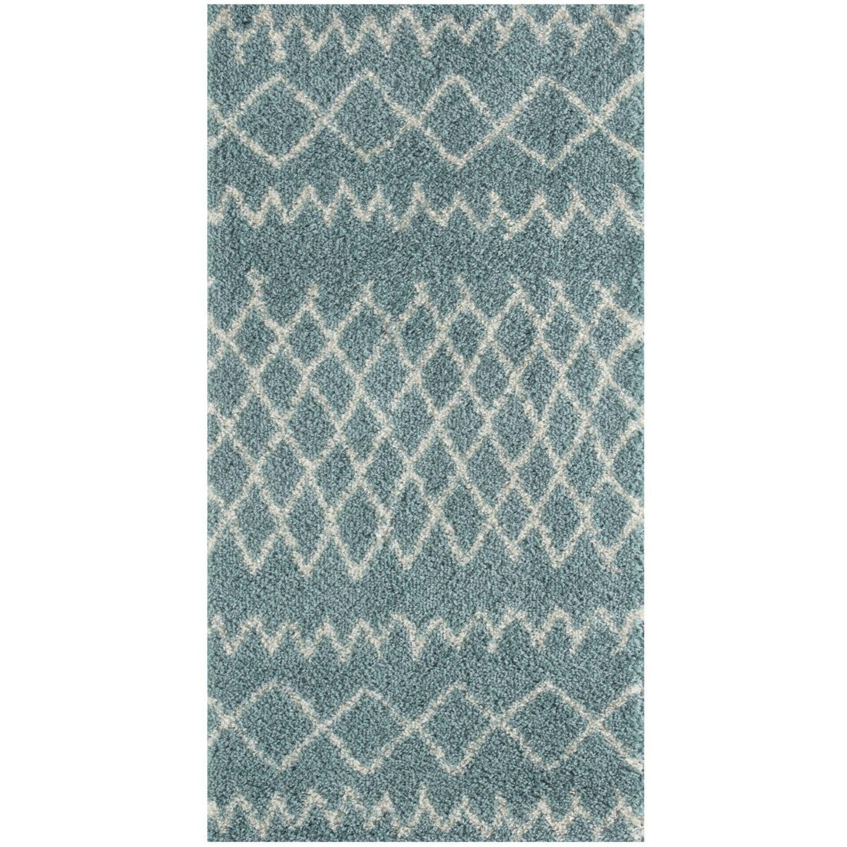 Moroccan Duck Egg Blue Shaggy Rug 950 by The Rugs