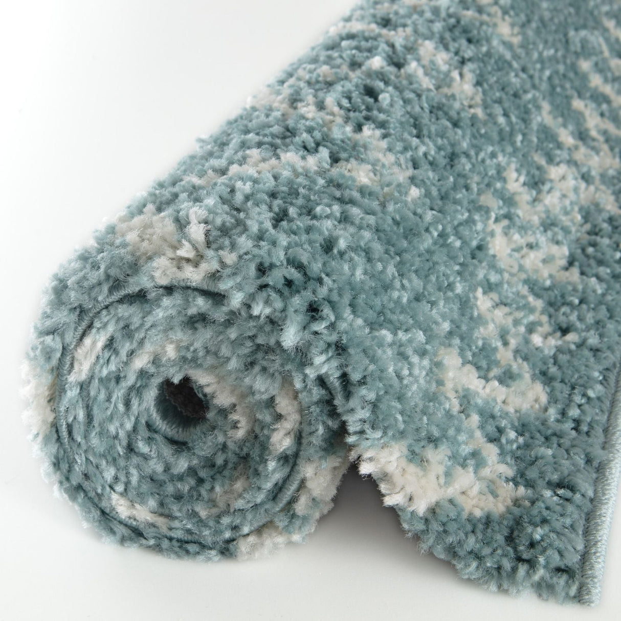 Moroccan Duck Egg Blue Shaggy Rug 950 by The Rugs