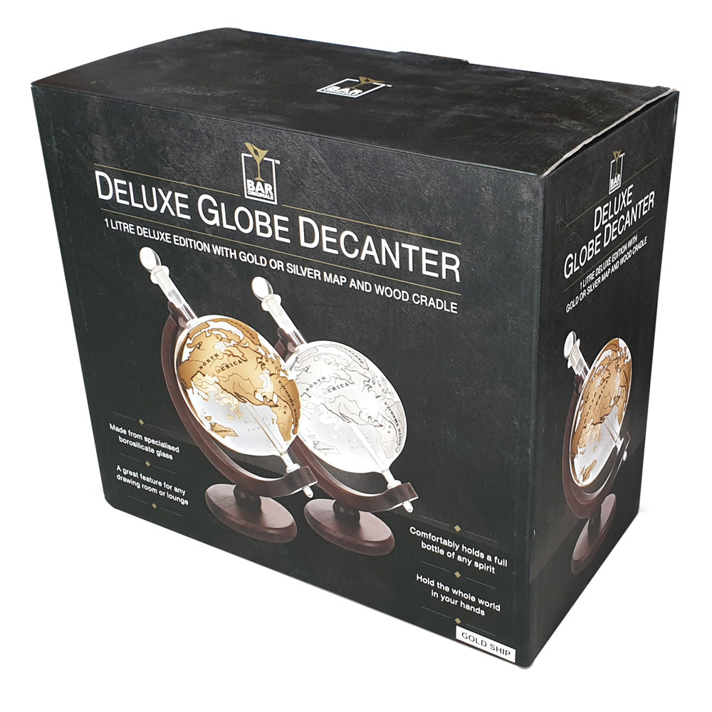 Jeray Bar Originale Gold Globe Tank Decanter, 750ml