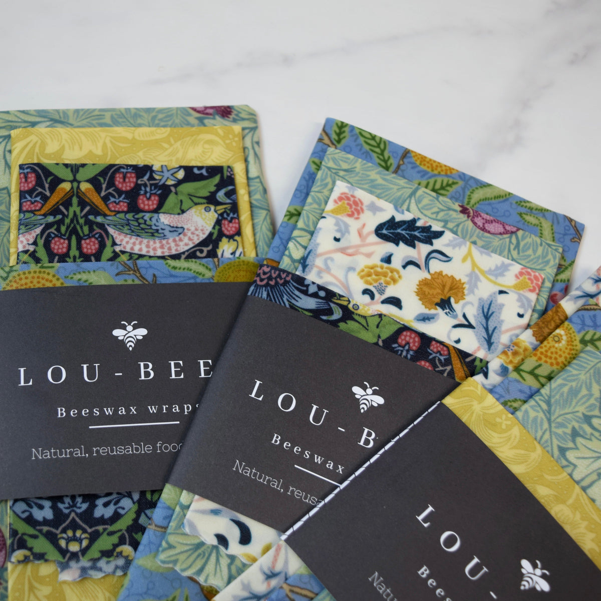 Lou-bees William Morris Country View Beeswax Food Wraps