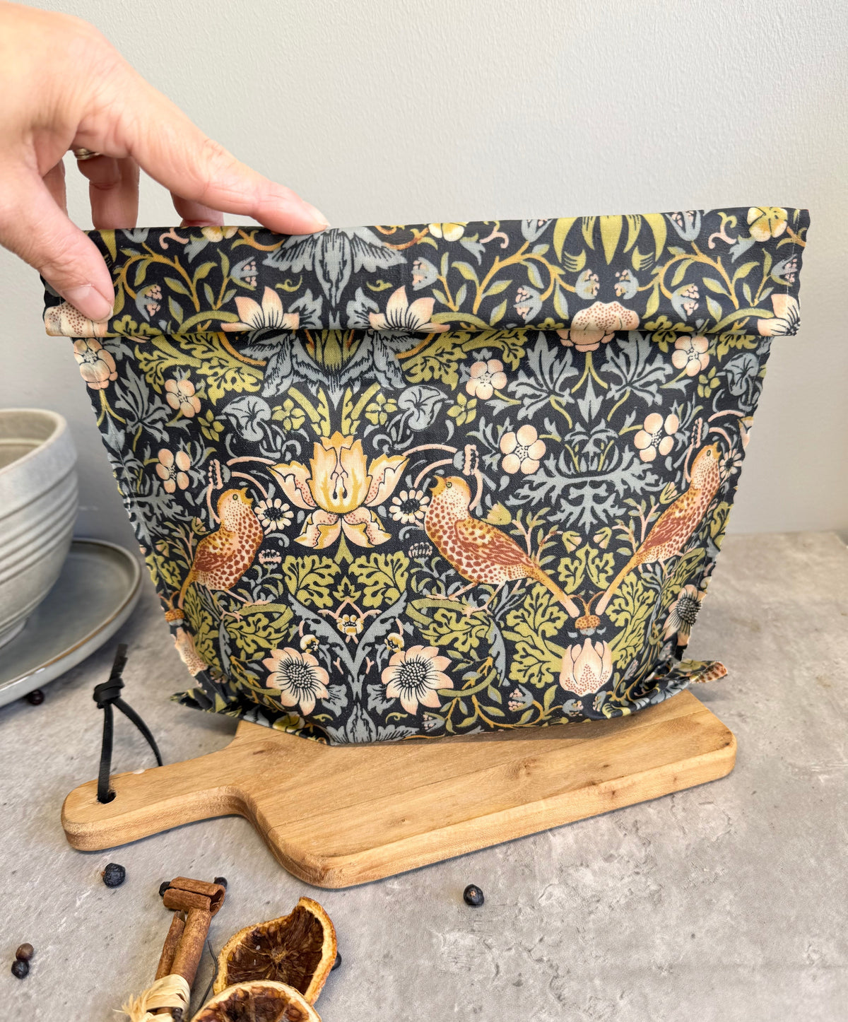 Lou-bees William Morris Beeswax Bag