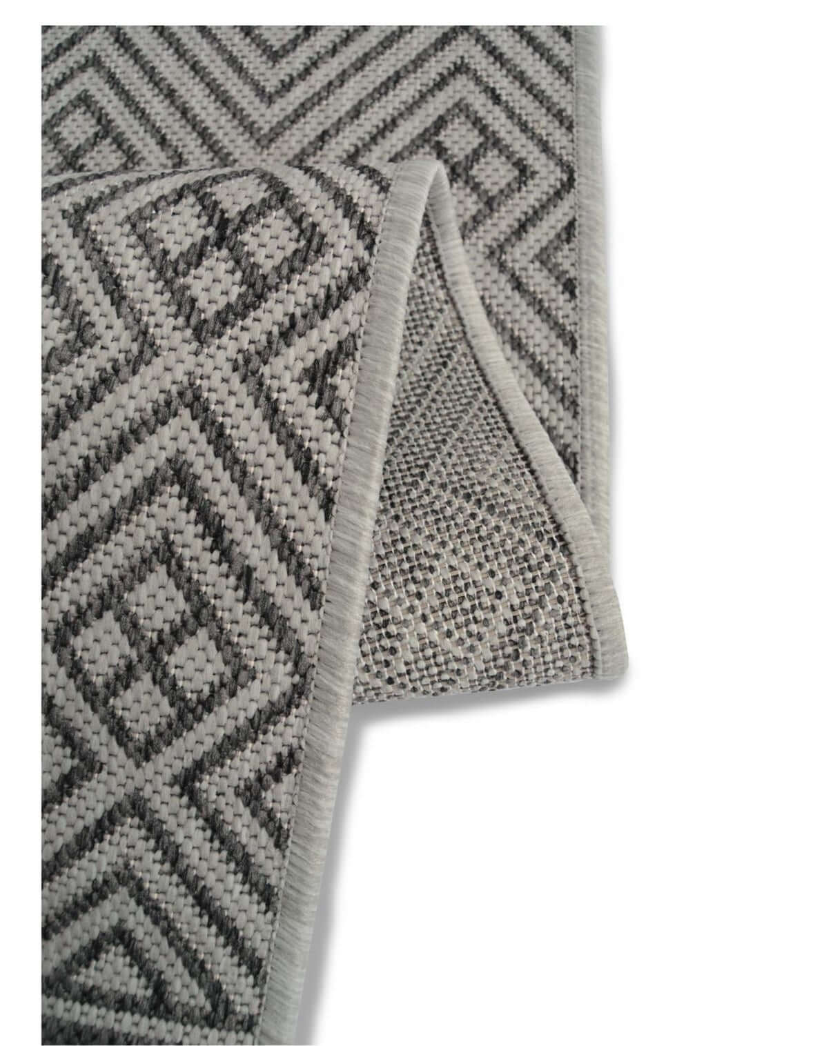 County Geo Grey Indoor‑Outdoor Rug by The Rugs