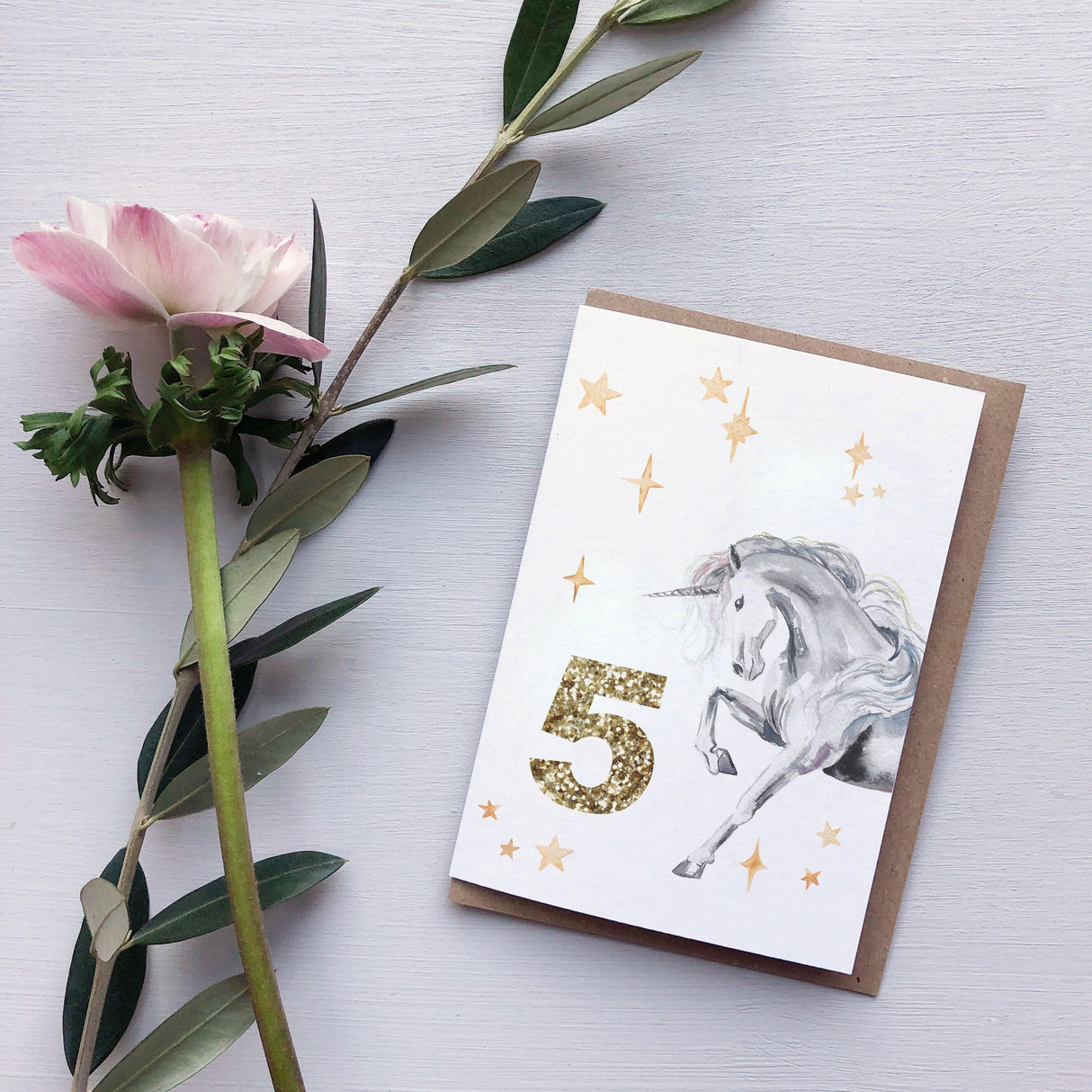Custom Unicorn Birthday Card | Katie Hipwell Design