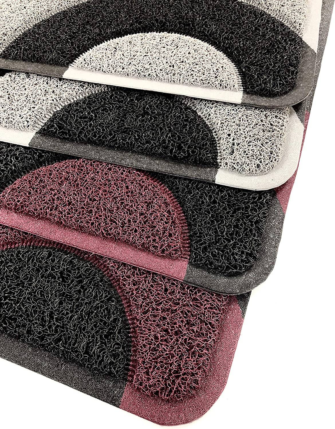 Nicoman Geo Circle Spaghetti Doormat 90x60cm - Purple