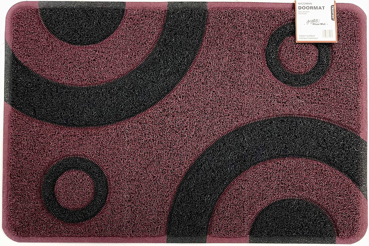 Nicoman Geo Circle Spaghetti Doormat 90x60cm - Purple