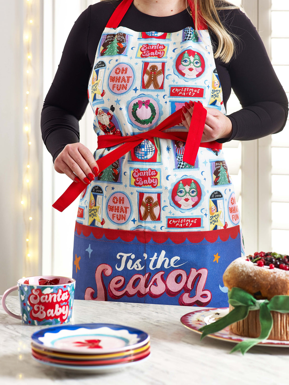Eleanor Bowmer Festive Icon Apron - 100% Cotton