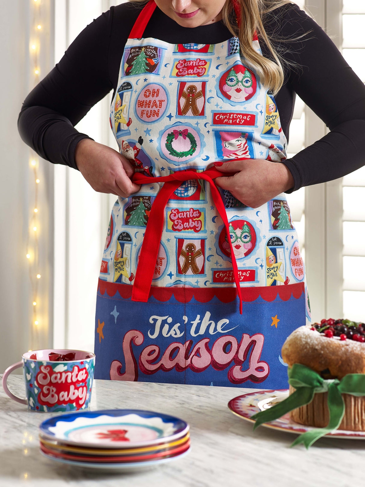 Eleanor Bowmer Festive Icon Apron - 100% Cotton