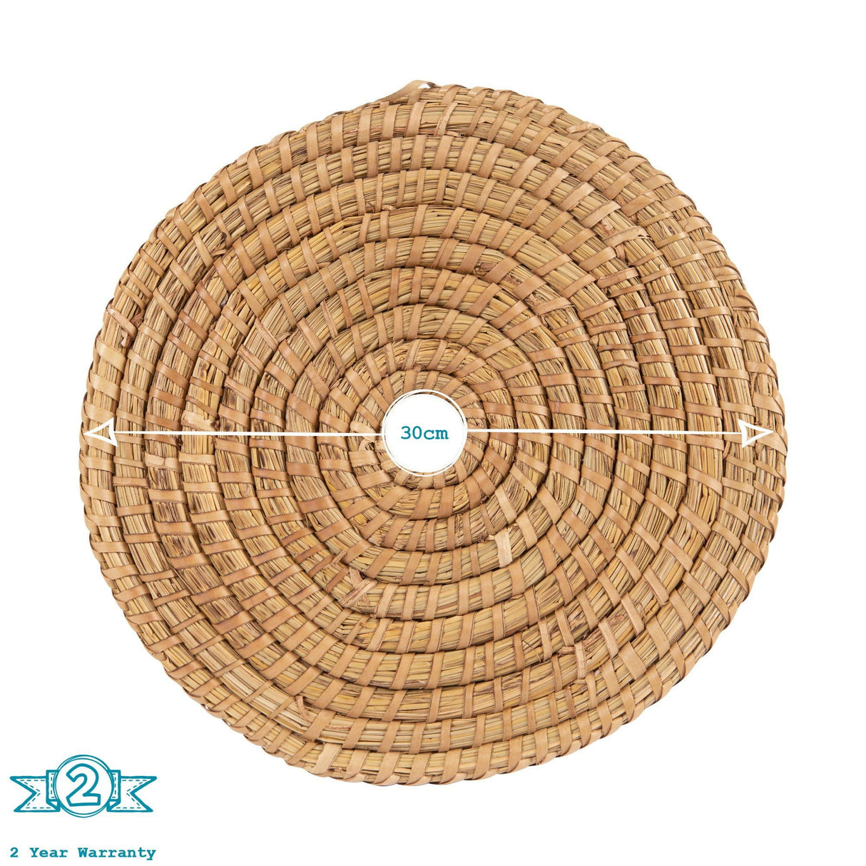 Rinkit Woven Palm Leaf Placemats & Coasters Set – 12 Piece