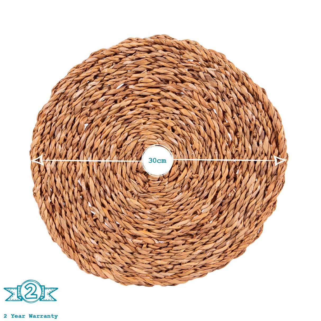 Rinkit Woven Seagrass Placemats & Coasters Set - 12pc