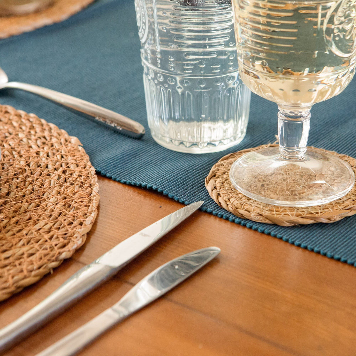Rinkit Woven Typha Coasters - Pack of 6