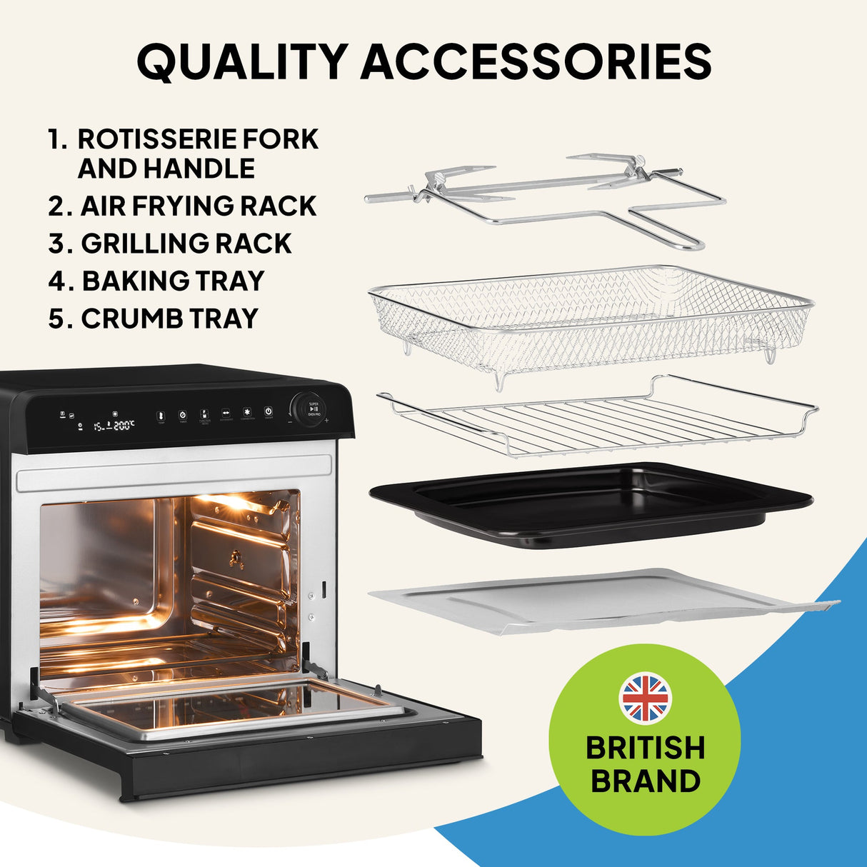 Fridja Super Oven Pro 30L Digital Air Fryer Oven