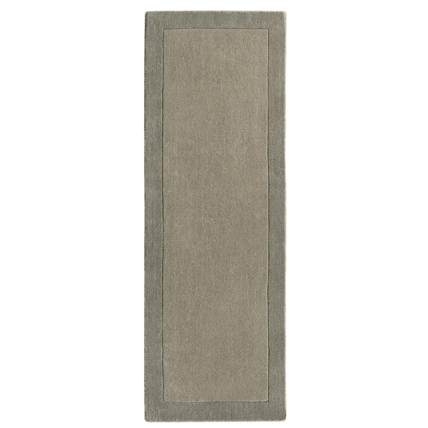 Bordered Taupe Wool Rug | The Rugs