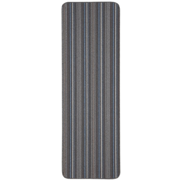 Stockholm Lead/Light Blue Washable Mat | The Rugs