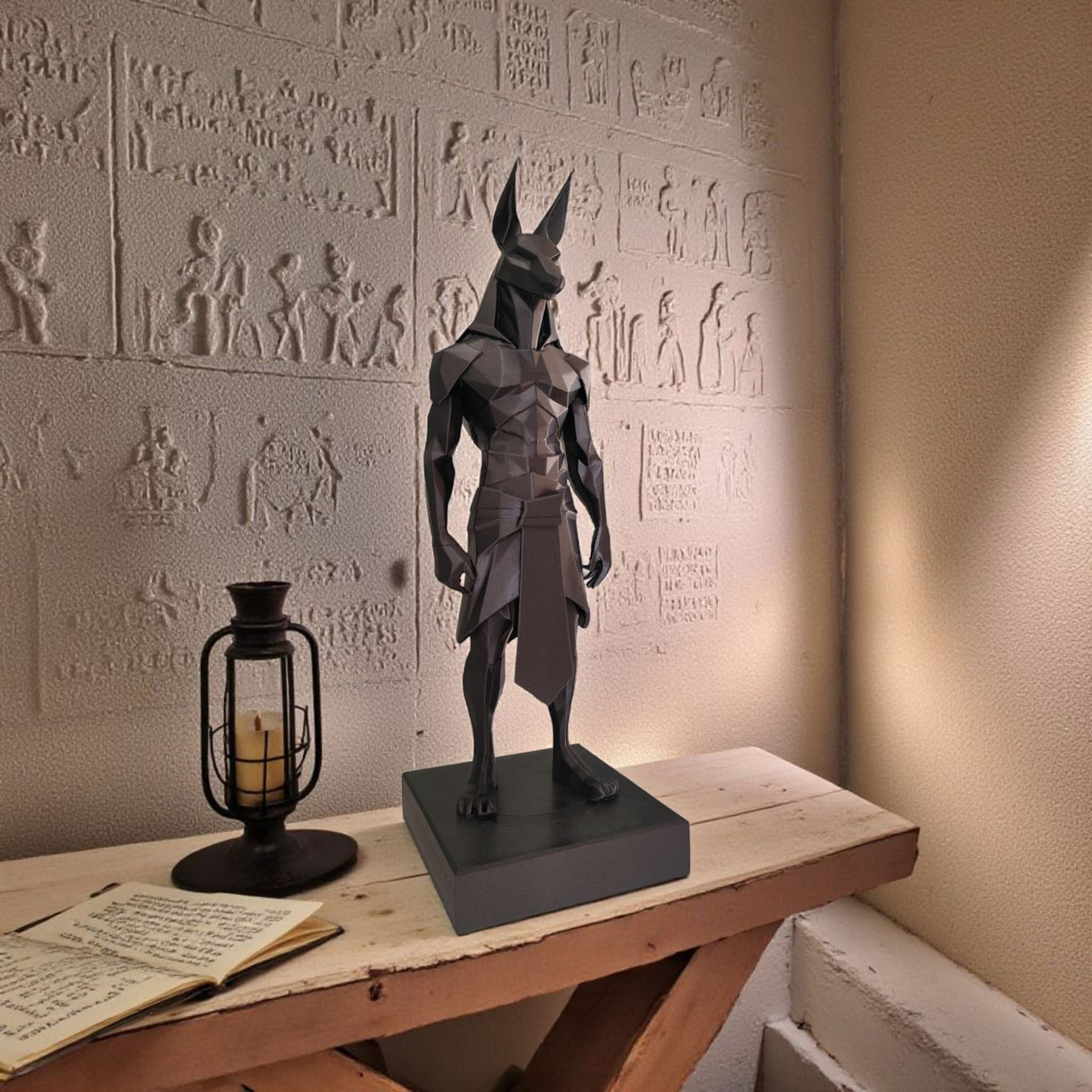Filamora Studios Low Poly Anubis Statue