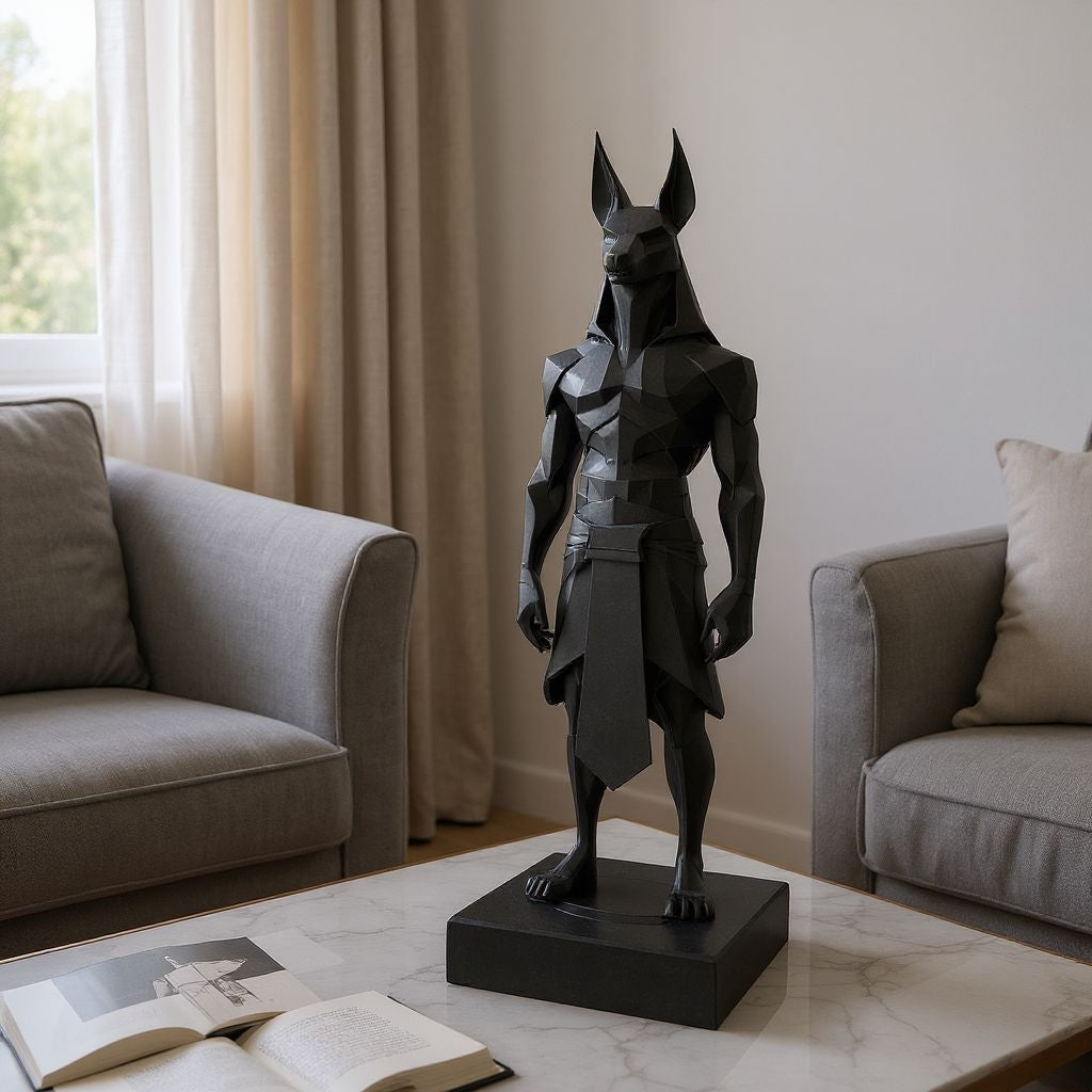 Filamora Studios Low Poly Anubis Statue