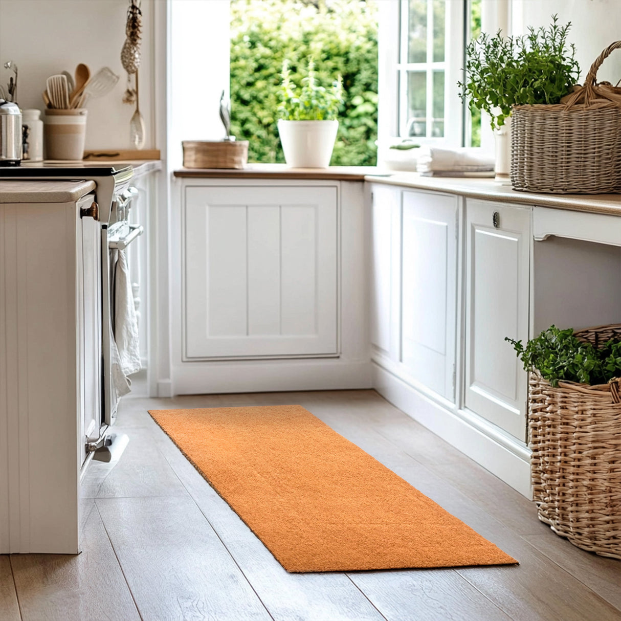 Nicoman Non-Shed Synthetic Coir Kitchen and Hallway Runner Rug
