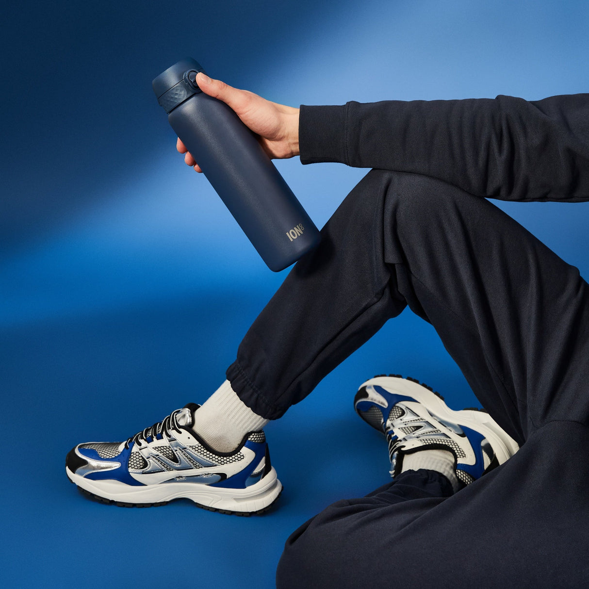 ION8 Leak Proof 1 Litre Thermal Water Bottle, Insulated, Ash Navy, 1L
