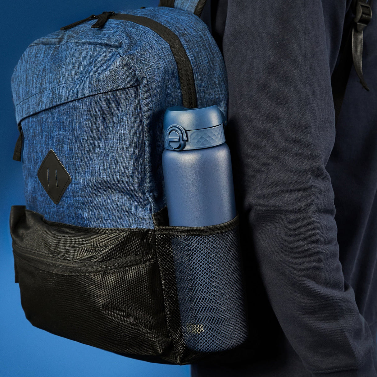 ION8 Leak Proof 1 Litre Thermal Water Bottle, Insulated, Ash Navy, 1L