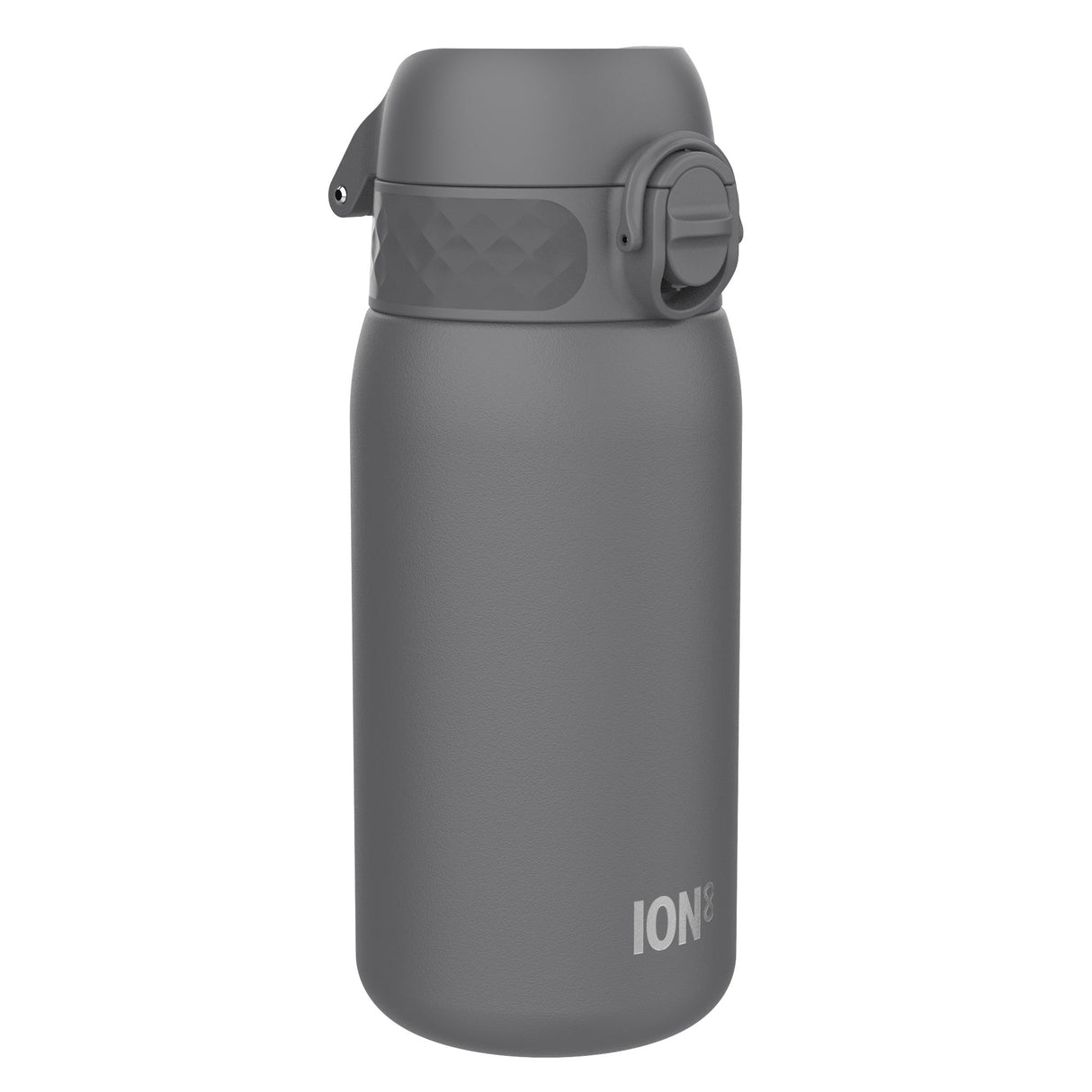 ION8 Leak Proof Water Bottle, Stainless Steel, Grey, 400ml (13oz)