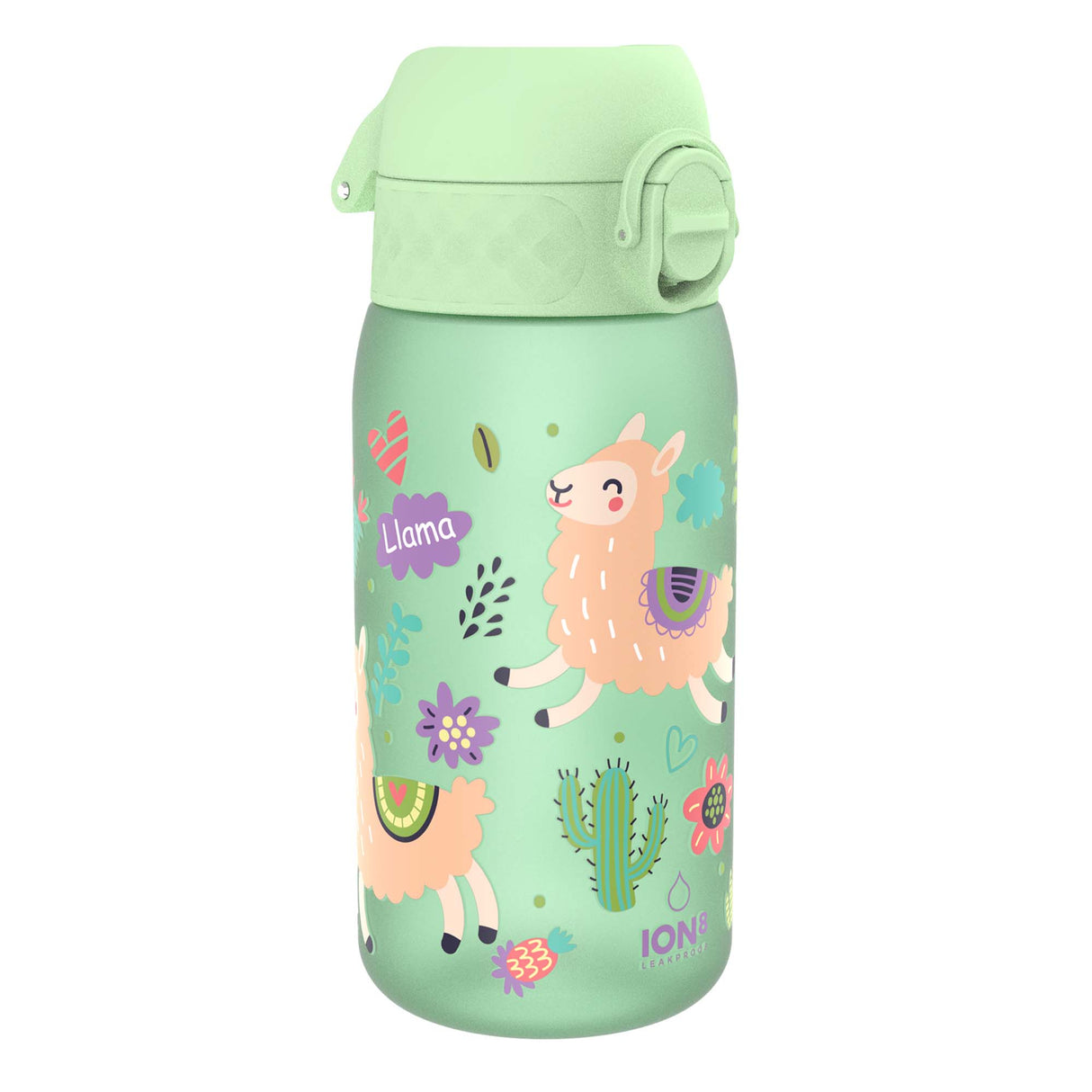ION8 Leak Proof Kids Water Bottle, Recyclon, Llamas, 350ml (12oz)