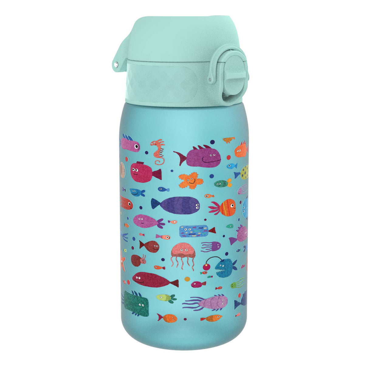 ION8 Leak Proof Kids Water Bottle, Recyclon, Fish, 350ml (12oz)